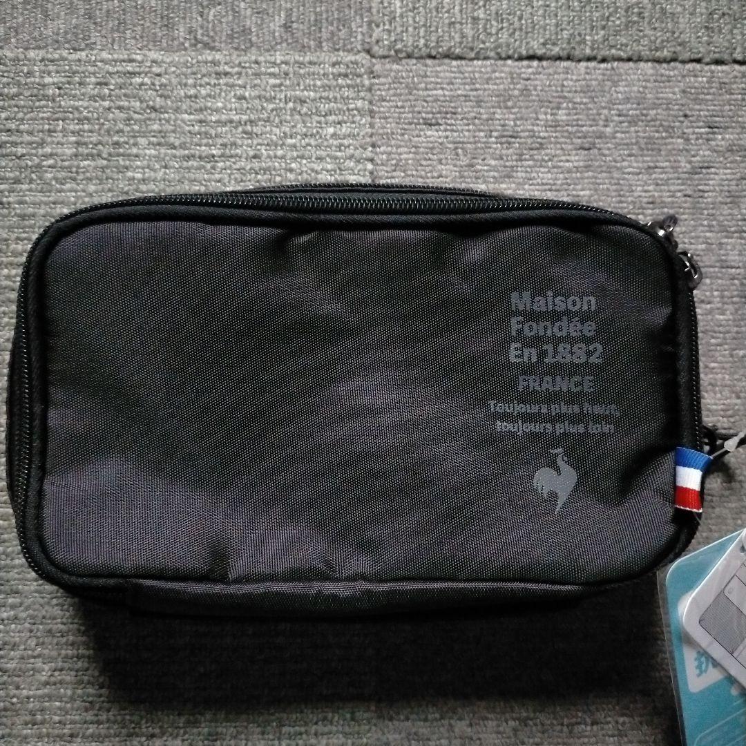 【新品未使用】ルコック スポルティフ ゴルフ ゴルフポーチ 白黒 2点セット