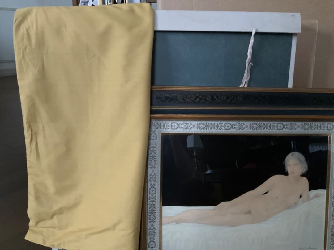 真作　栗原喜依子 「裸婦」 油彩8号古径額 二科会員 物故女流巨匠 ◆逸品!