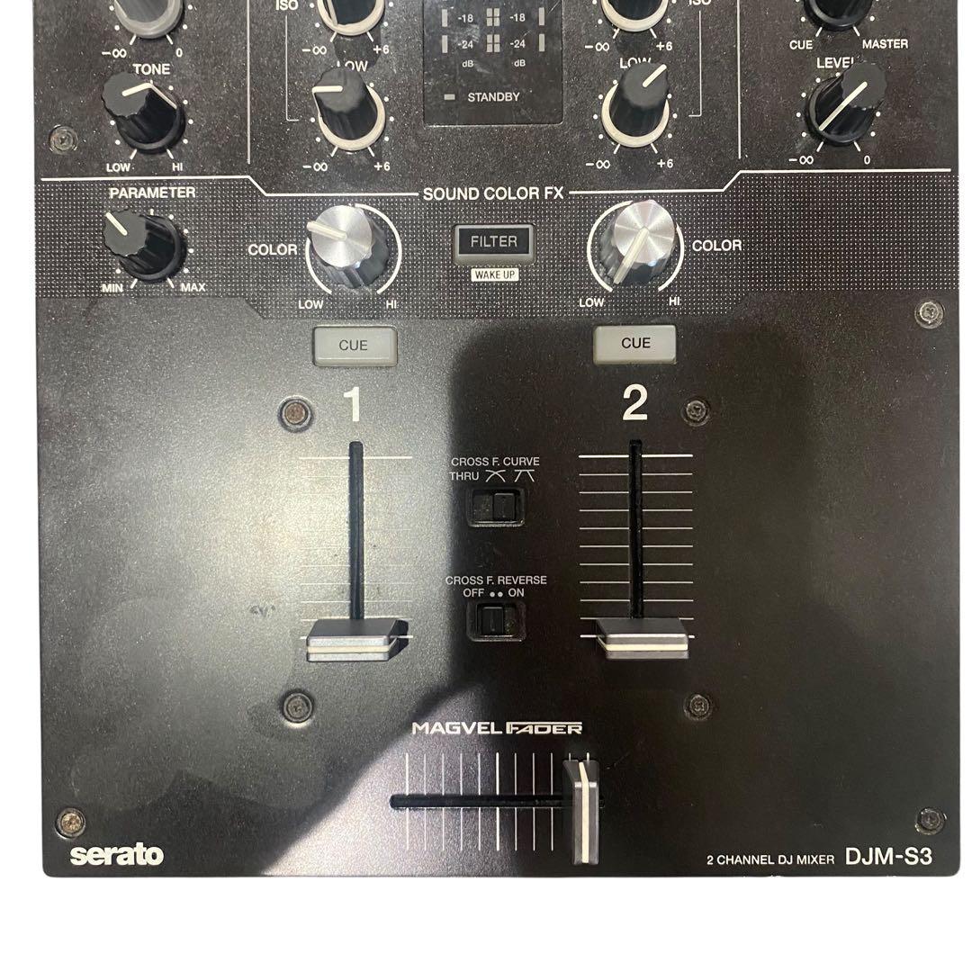 【ジャンク】Pioneer DJミキサー　DJM-S3 チャンネルミキサー