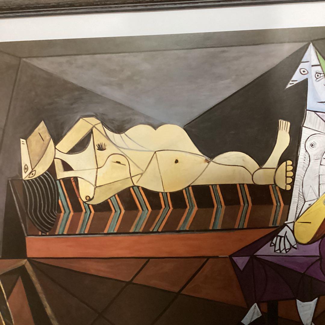 ピカソのポスターアート　　豪華木枠額装仕立て　　前面アクリル板仕様　状態良好