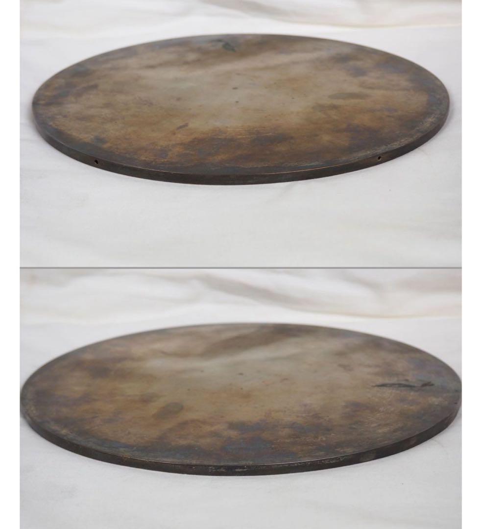 送料無料　極希少　江戸時代掛け銅鏡『和田伊賀守藤原安次』銘　コレクター放出品