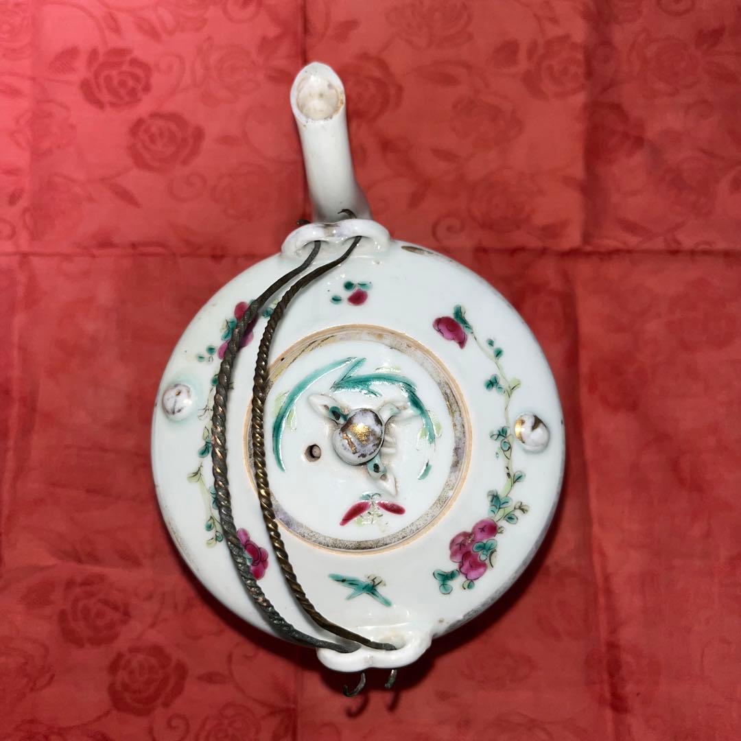 中国茶器　前茶道具　急須　水注　アンティーク粉彩　お値下げしました