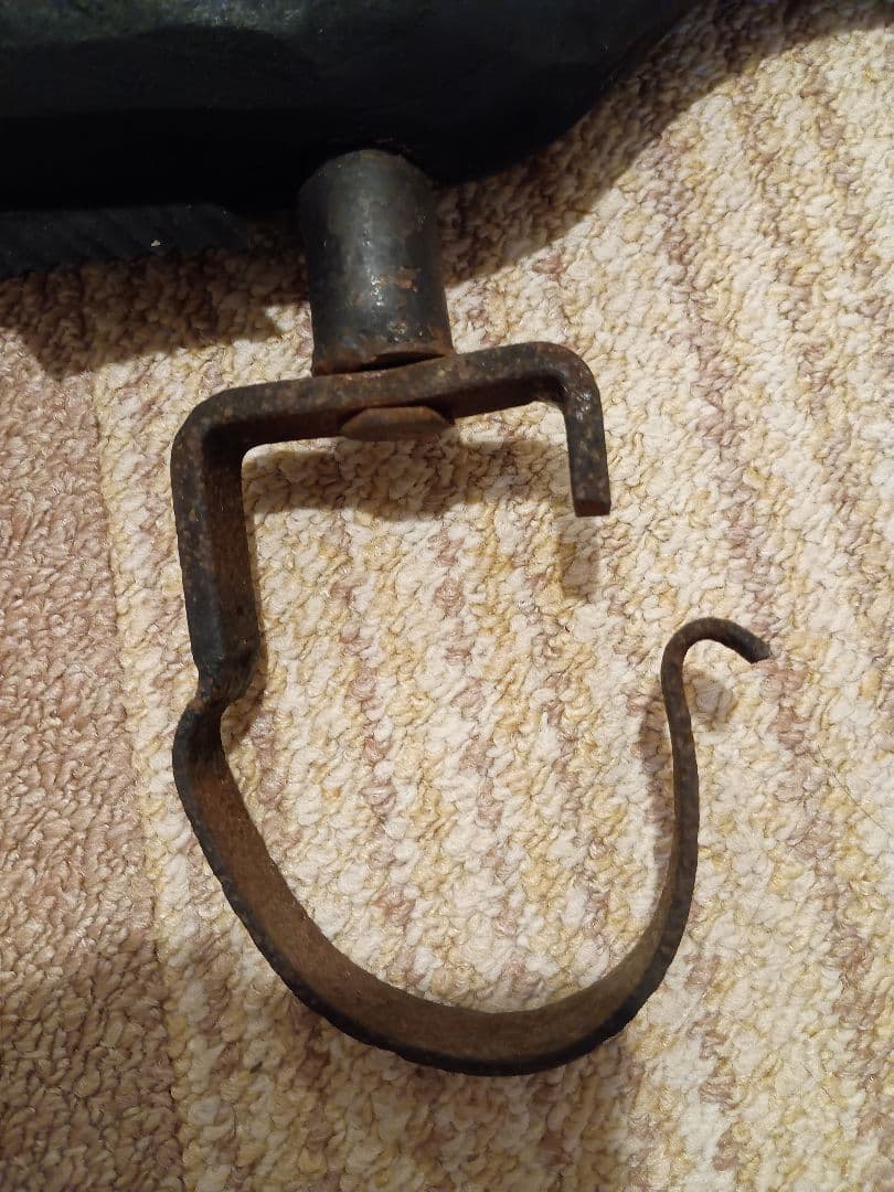 魚　鯛　縁起物　アンティーク古民家骨董囲炉裏吊 自在鉤 竹製 自在鍵 古道具