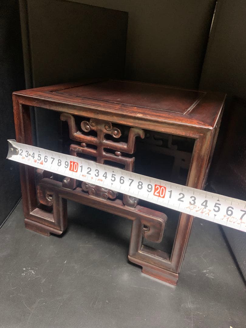 花台 中国 古唐木紫檀製 花台飾台香炉台 中国美術 日本美術