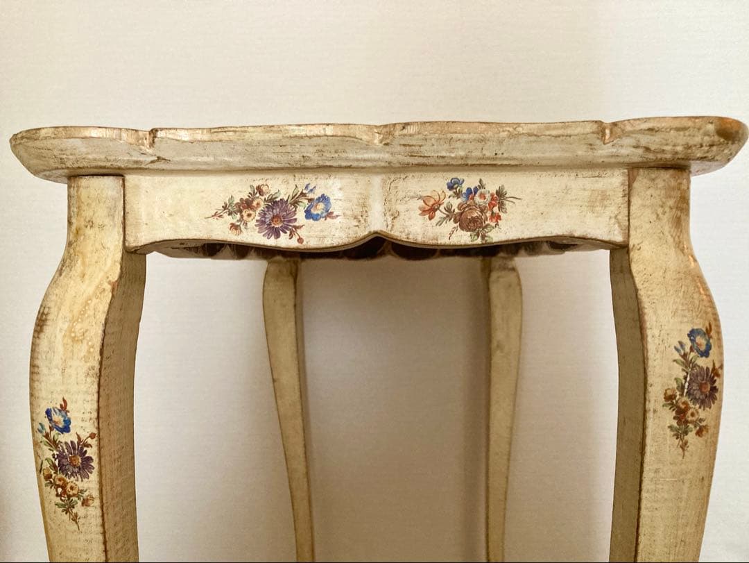 ITALYヴィンテージflorentineフローレンタイン花柄ネストテーブル難有