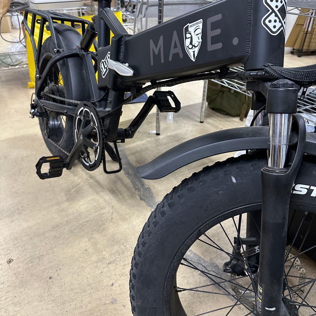 MATE.BIKE 電動アシスト 折りたたみ ファットバイク 20インチ 黒