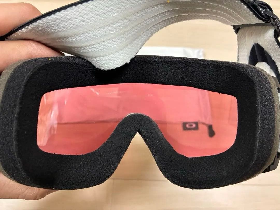 Oakley ラインマイナー　M スキーゴーグル レッド クリアレンズ付き