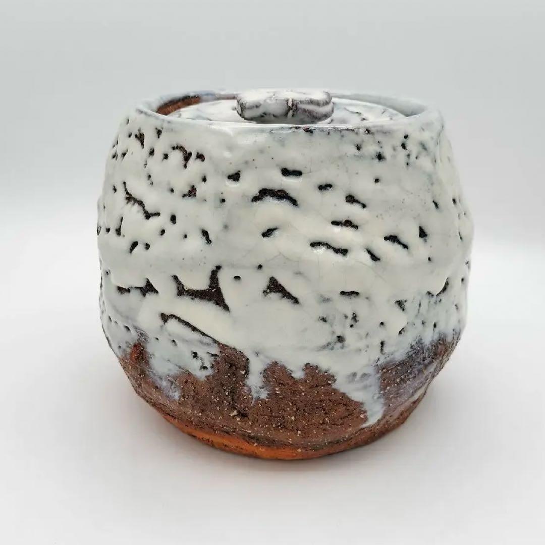 761　水指　白萩　鬼萩水指　宇田川聖谷　茶道具　茶道　古物