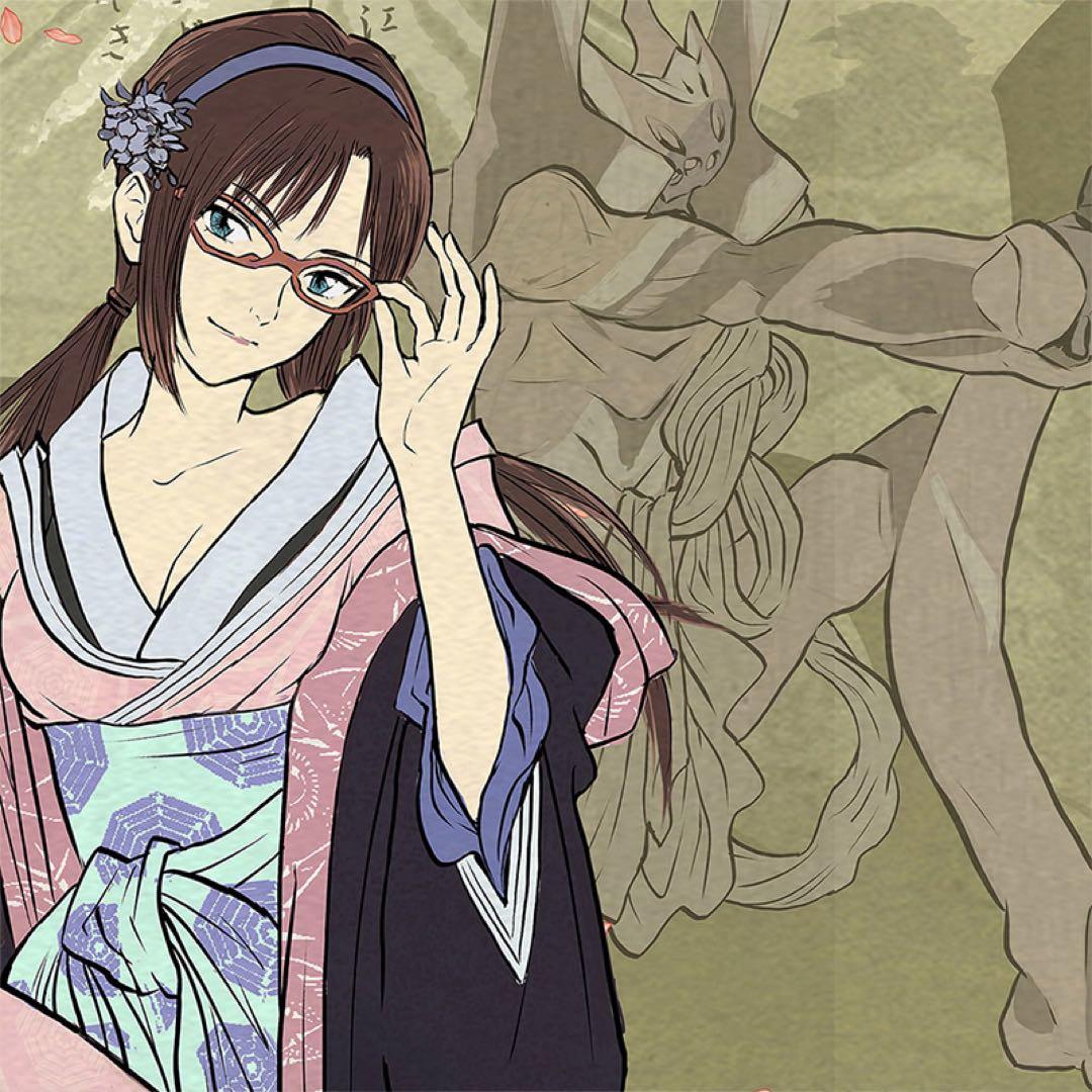 エヴァ浮世絵「箱根八里美人三画揃 マリ」　共通カラー単品　版三