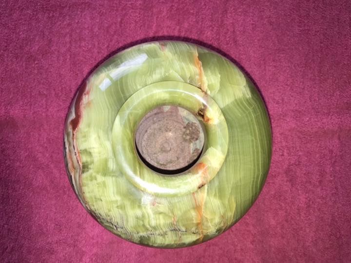 天然石　瑪瑙　メノウ　飾り壺（置物）