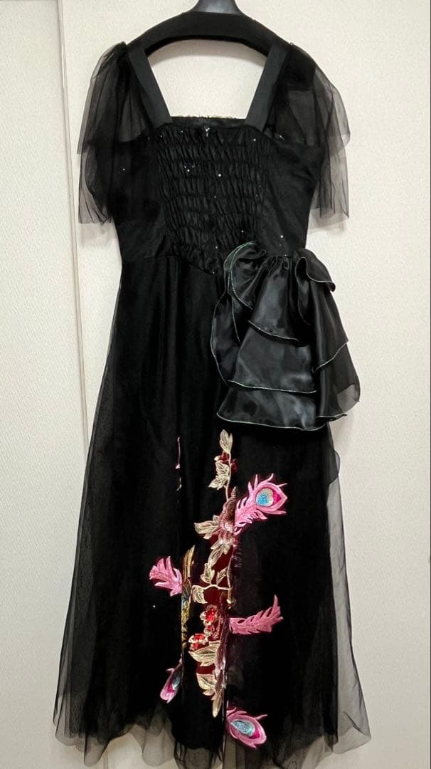 Rainbow Shiu 社交ダンス　パーティードレス　スタンダードドレス　黒