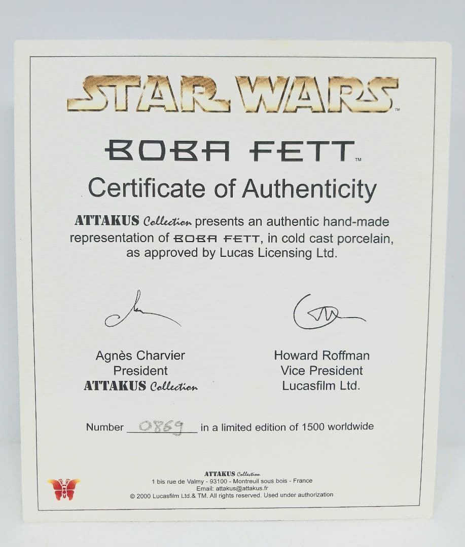 200体限定 アタカス スターウォーズ ボバ・フェット スタチュー フィギュア