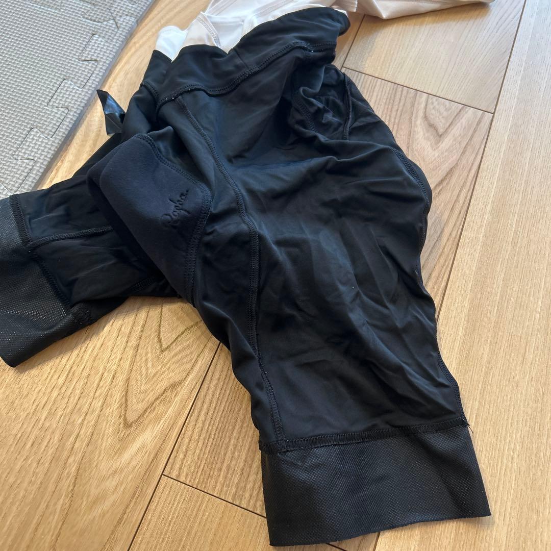 【中古品】Rapha ビブタイツ Sサイズ ホワイト/ブラック