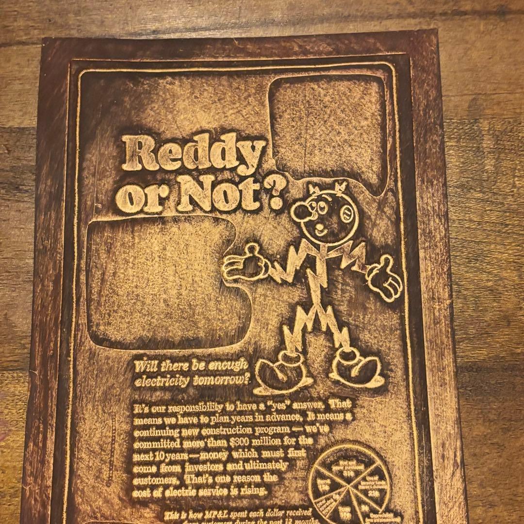 USA VINTAGE Reddy Kilowatt PAPER MOLD ②
