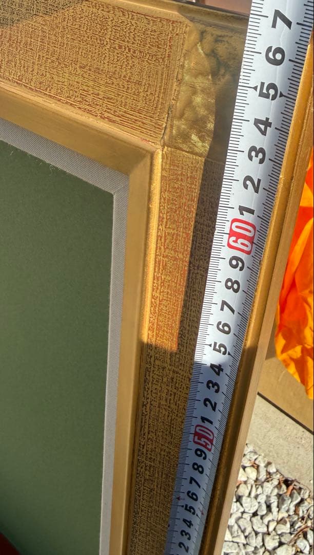 20Pサイズ豪華な金色の木製油彩額縁 アクリル板＆黄色袋＆供箱付き倉庫①1/6