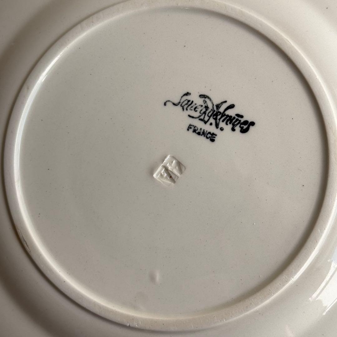 美品　フランスアンティーク　サルグミンヌ　オクトゴナル　デザートプレート