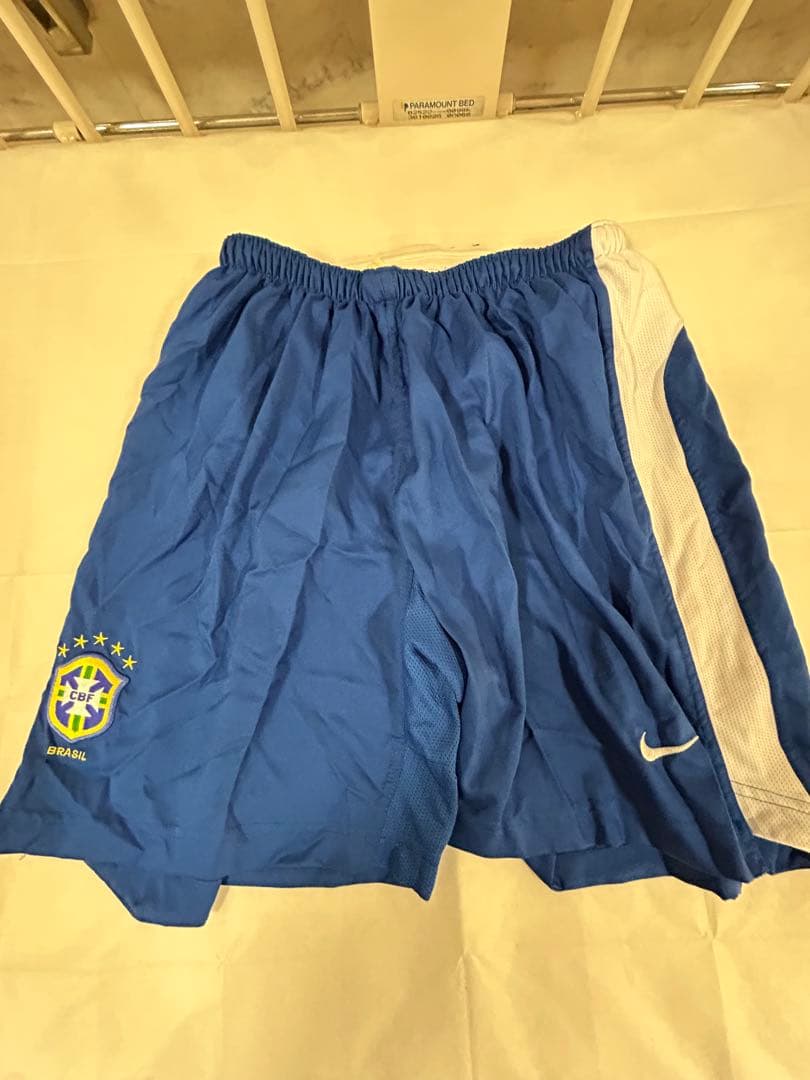 超貴重‼️ ブラジル代表　選手実使用TRパンツ　ブルー　US・L