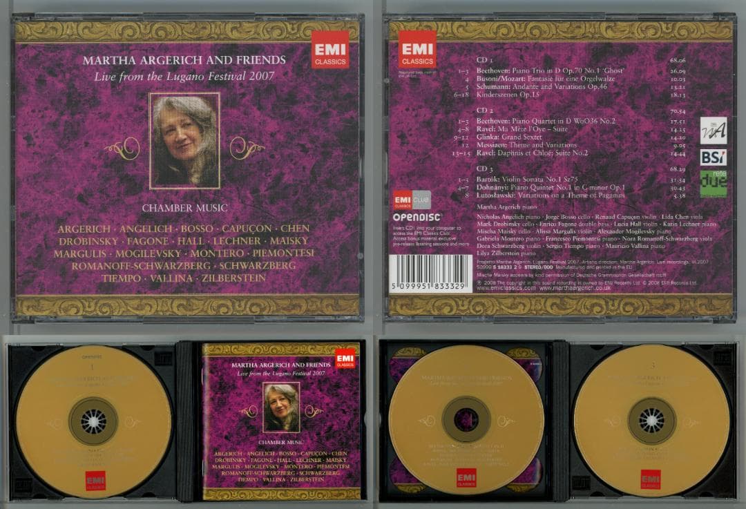 アルゲリッチ＆フレンズ ルガーノ・ライヴ 2002-2009 3枚組×7セット