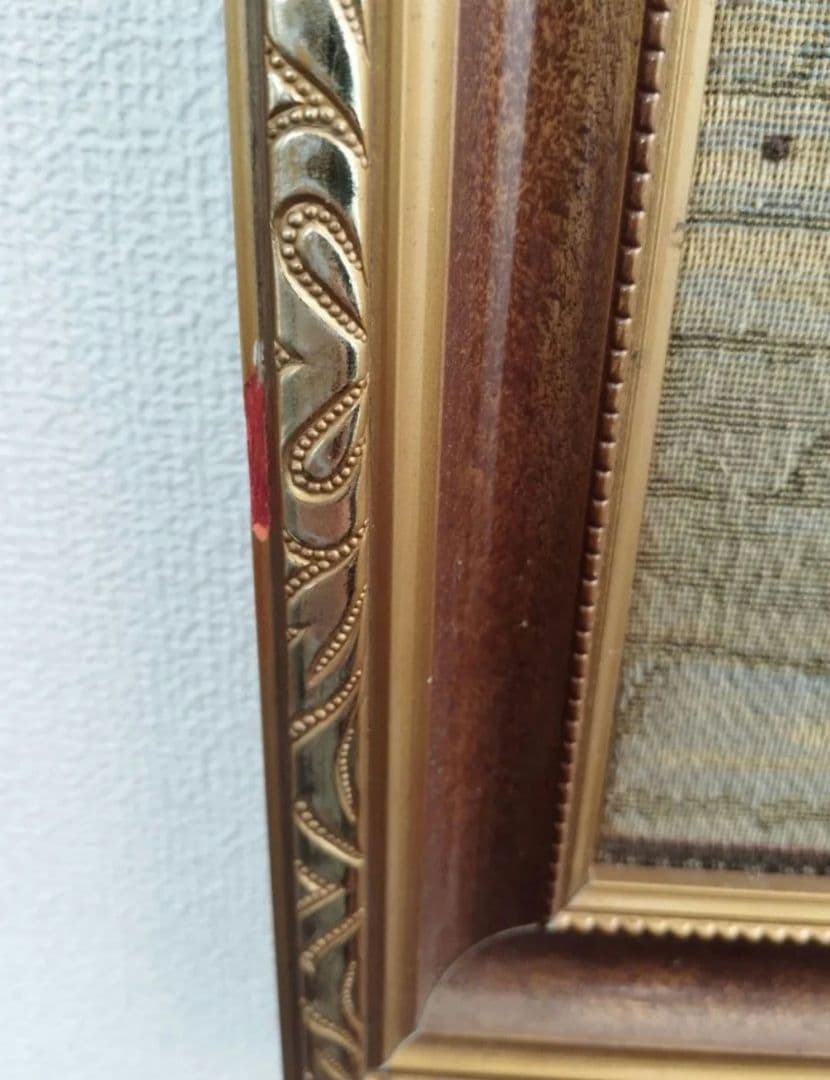 超特価　高級　レア　コブラン織り　刺繍絵　タペストリー　額縁　貴族