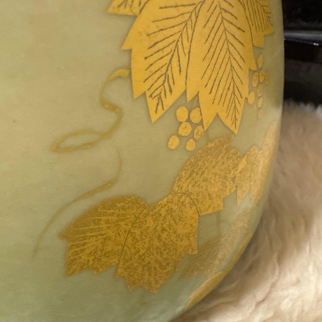 吉田美統 金色装飾陶器花瓶 日本製 日本工芸 美術品