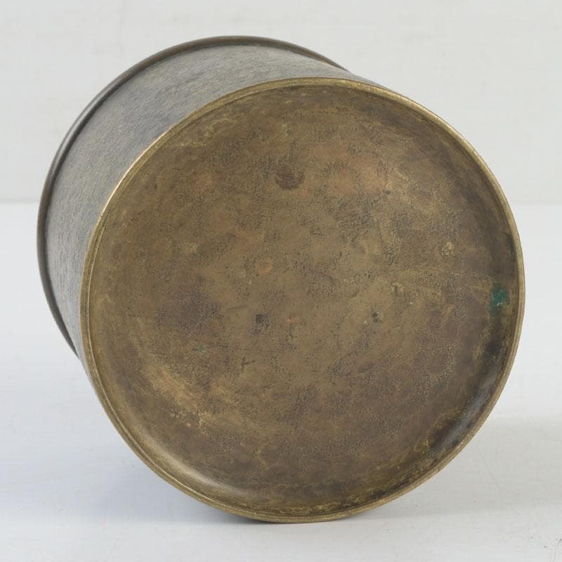 煎茶道具　黄銅　茶こぼし　建水　V　9637