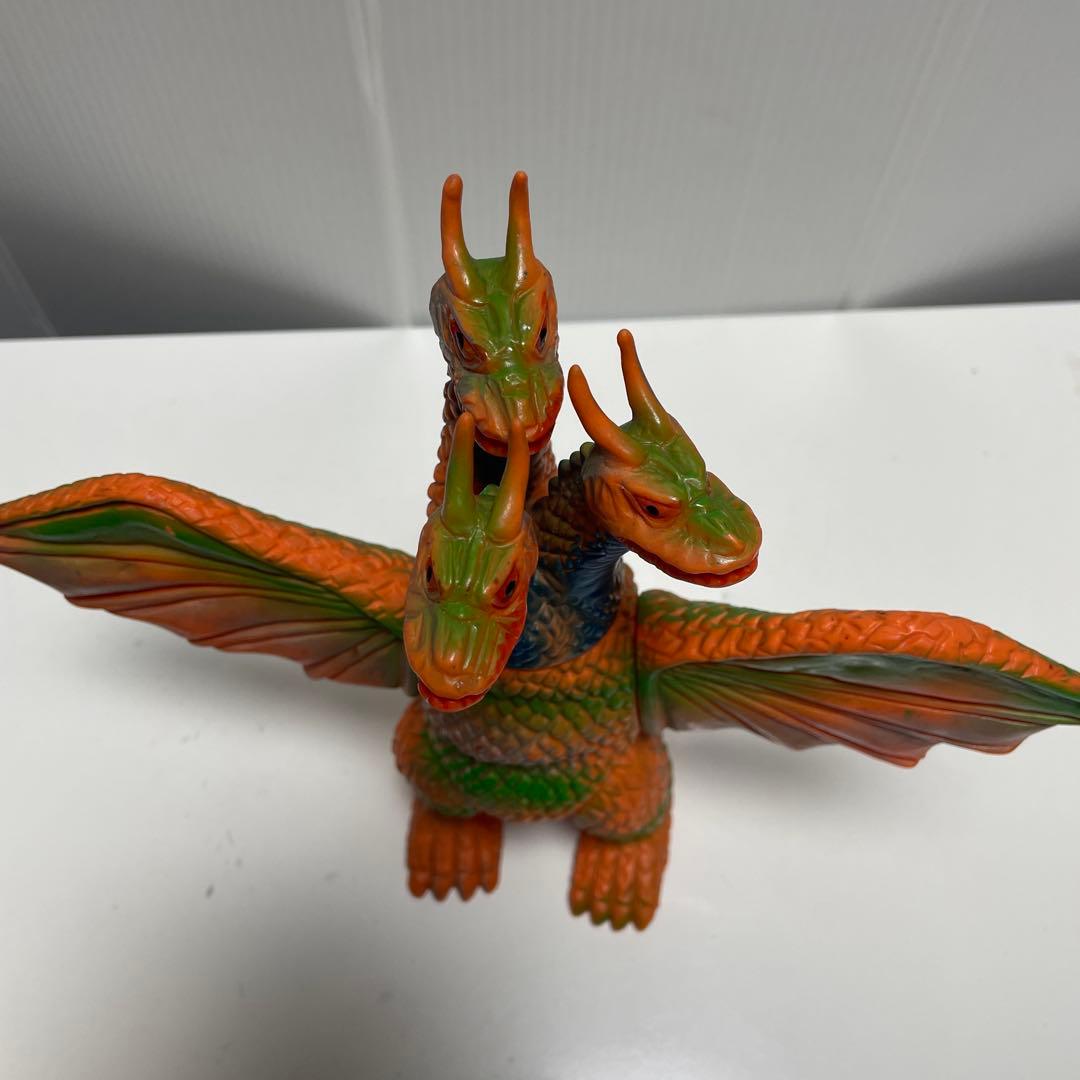 【希少品】当時物 ブルマァク キングギドラ スタンダードサイズ ソフビ