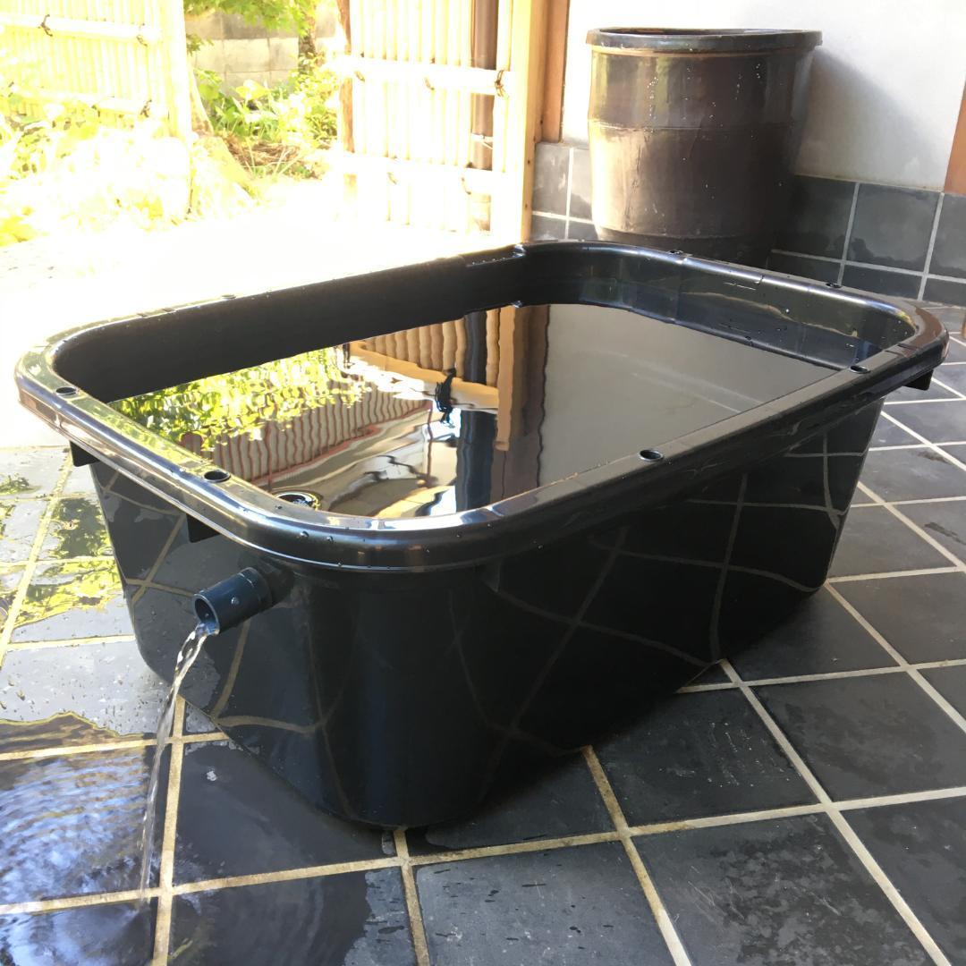 メダカ飼育ケース 120㍑x3個 黒・濃緑あり オーバーフロー 金魚飼育 越冬