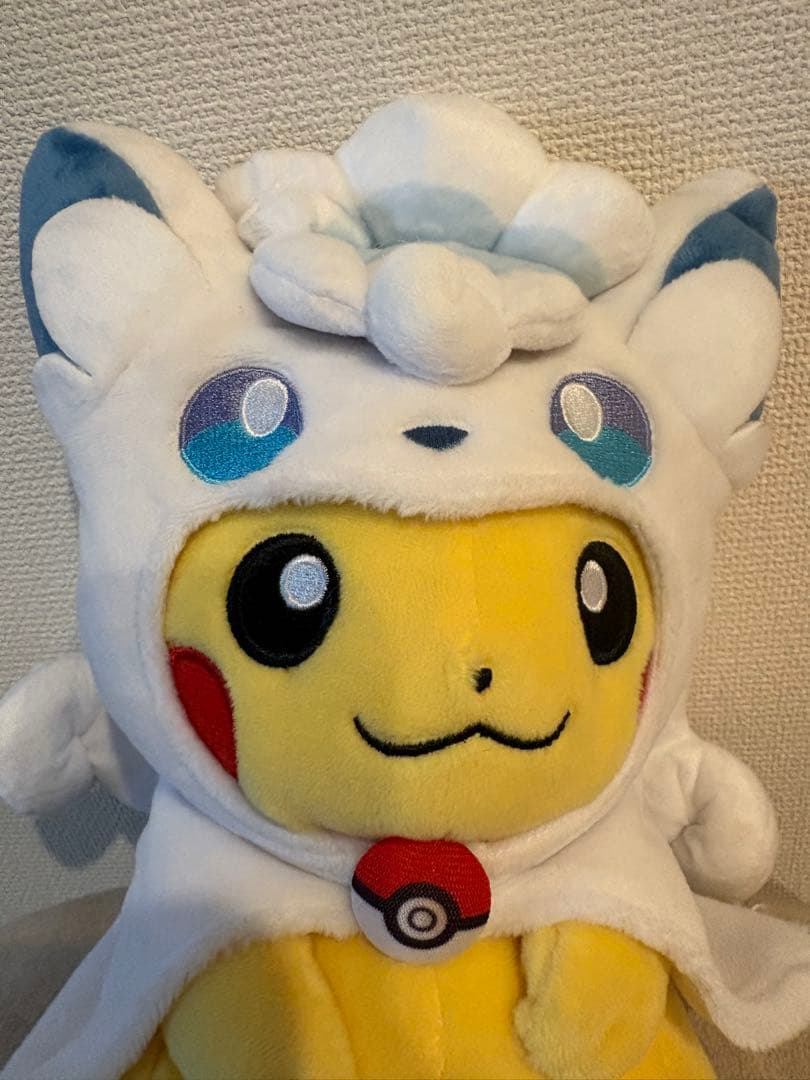 ポケモン アローラロコンのポンチョを着たピカチュウ ぬいぐるみ ポンチョ
