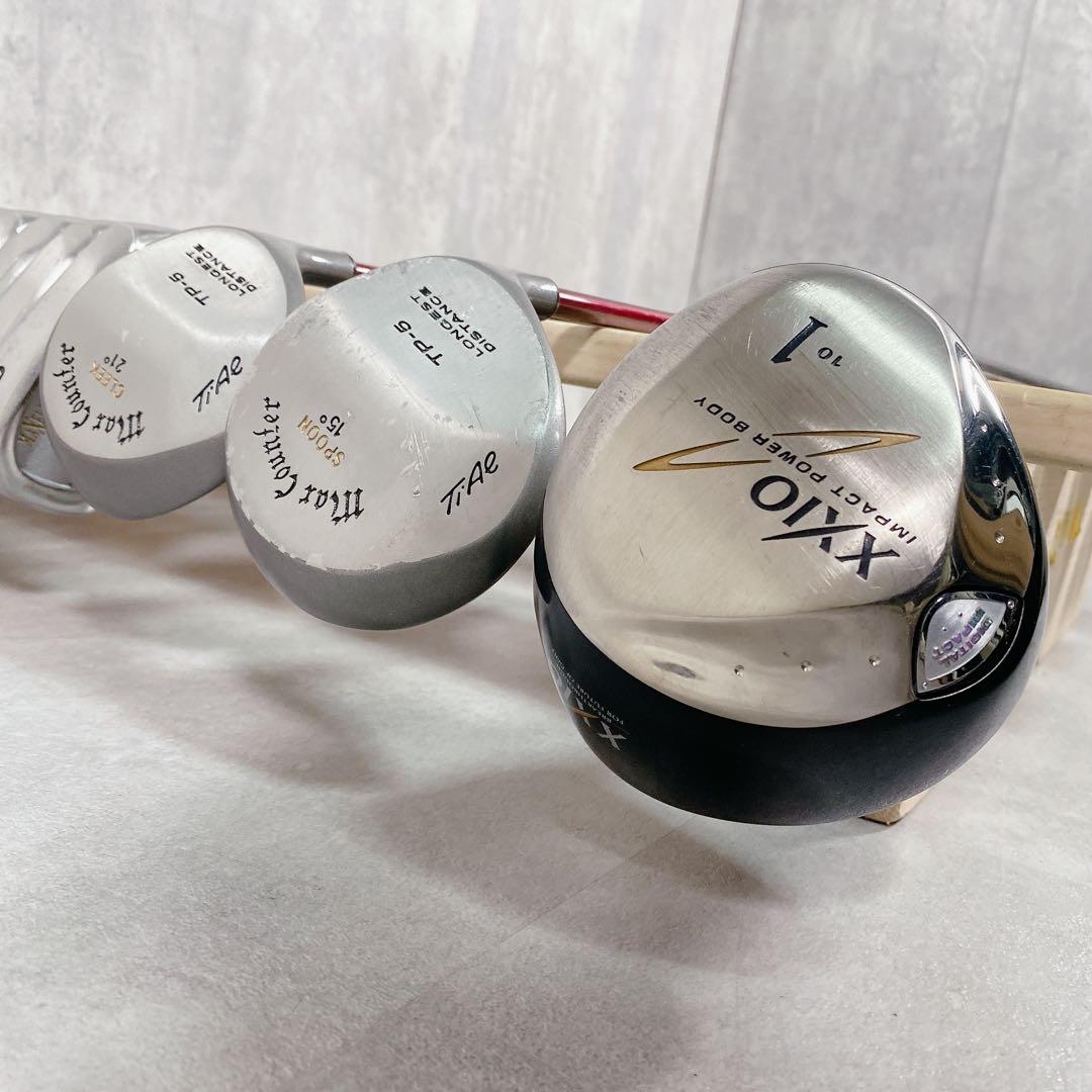 T120 ゼクシオ 他 ゴルフクラブ メンズ フルセット 黒 初心者 入門 練習