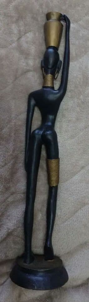 アフリカ風 女性像 オブジェ 置物 アイアン 金属 インテリア