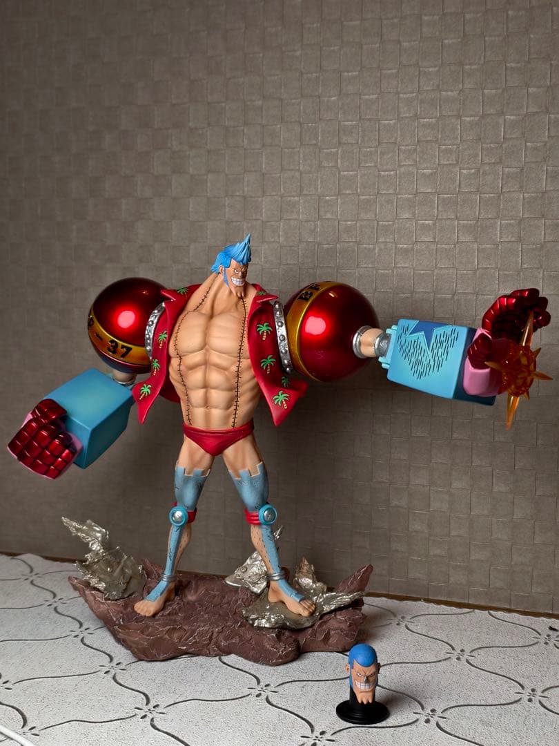 ワンピース フランキー フィギュア 28cm 交換頭部付き 即日発送　実物写真