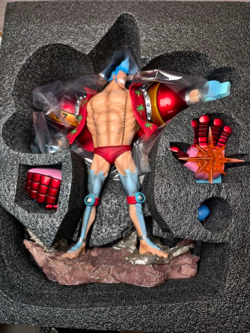 ワンピース フランキー フィギュア 28cm 交換頭部付き 即日発送　実物写真