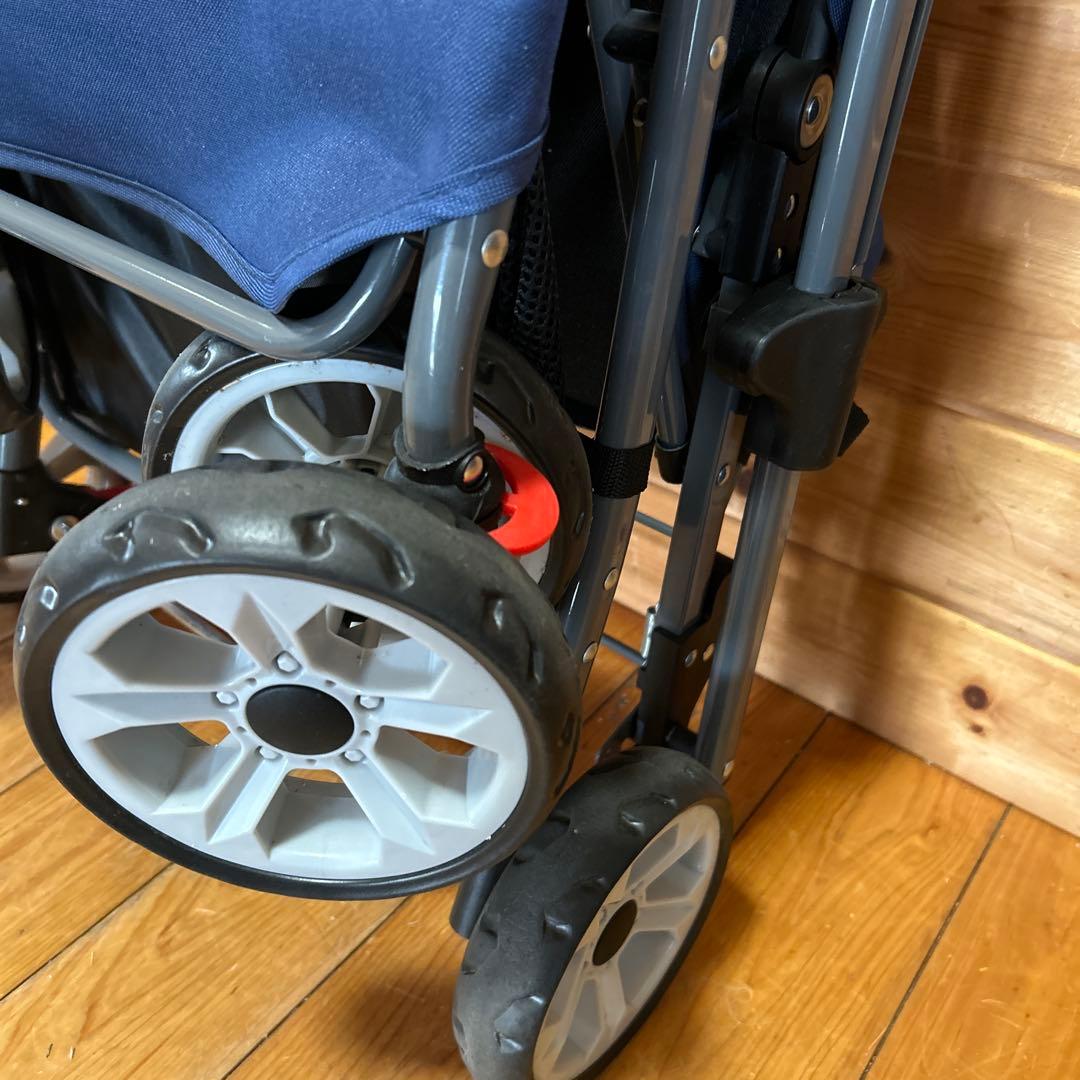 ネイビー ペットカート 折りたたみ式