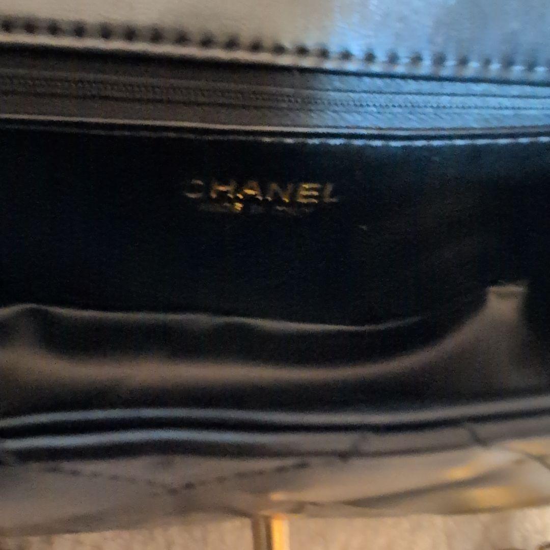 新品シャネル ノベルティ ゴールド金具 ハートチェーン ショルダーバッグ 黒