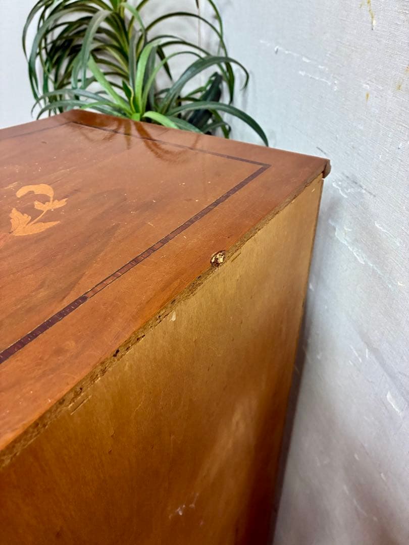 管458☆イタリア製☆アンティーク☆象嵌細工☆ヴェローナクラシック☆6段チェスト