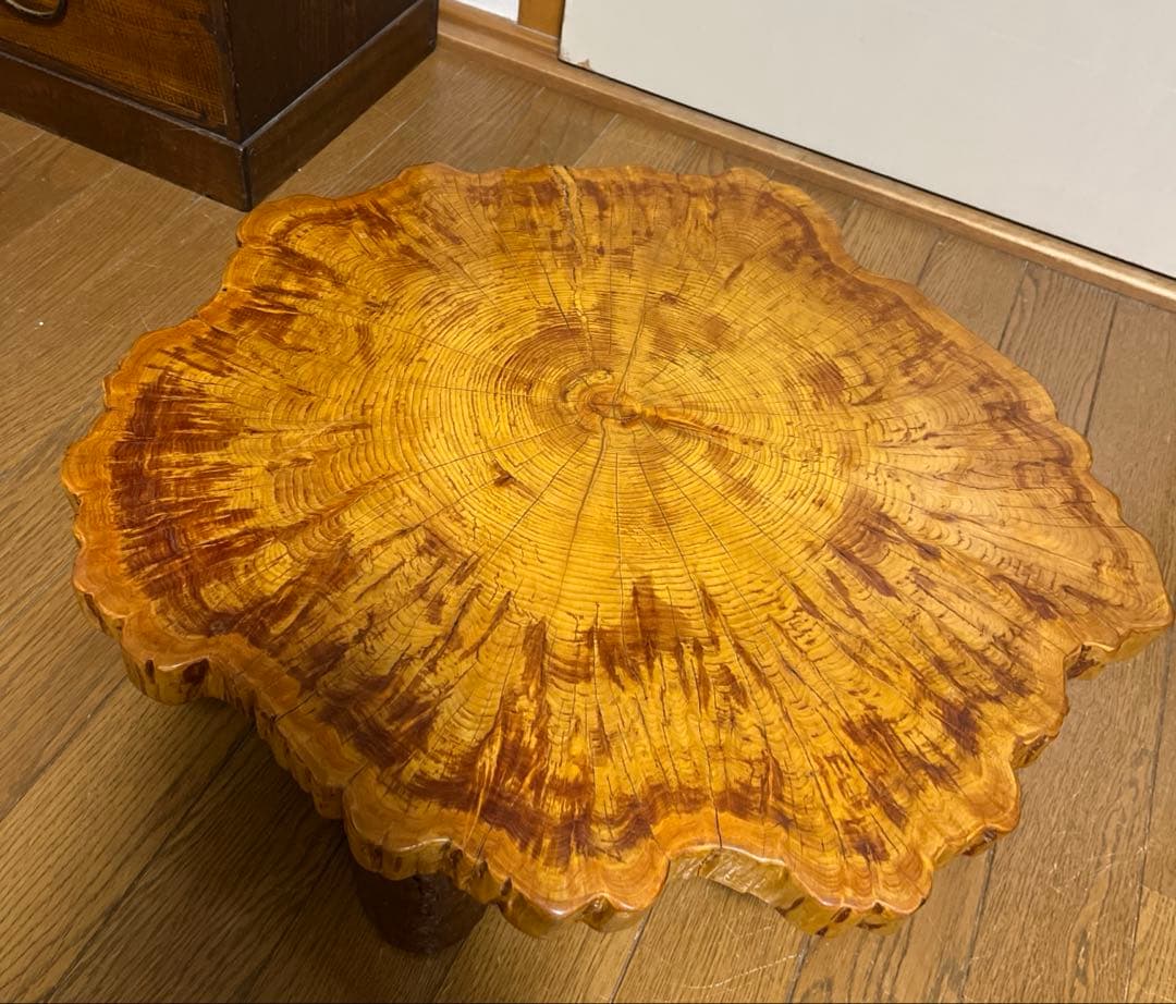 一枚板　切り株　花台　盆栽台　飾り台