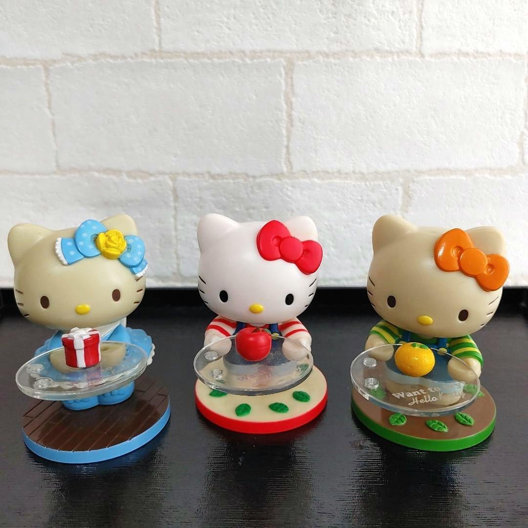 希少 キティ フィギュア アクセサリートレイ レトロ 3個セット KITTY
