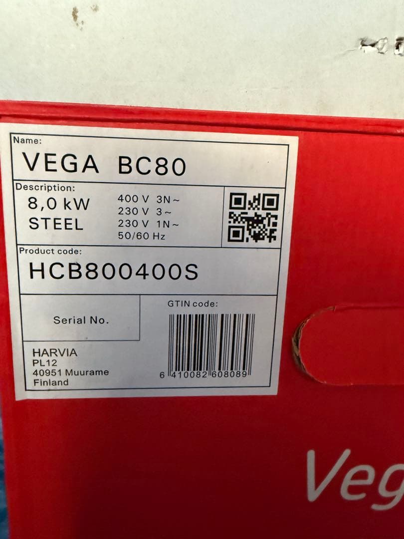 HARVIA VEGA BC80 8.0kW電気サウナヒーター