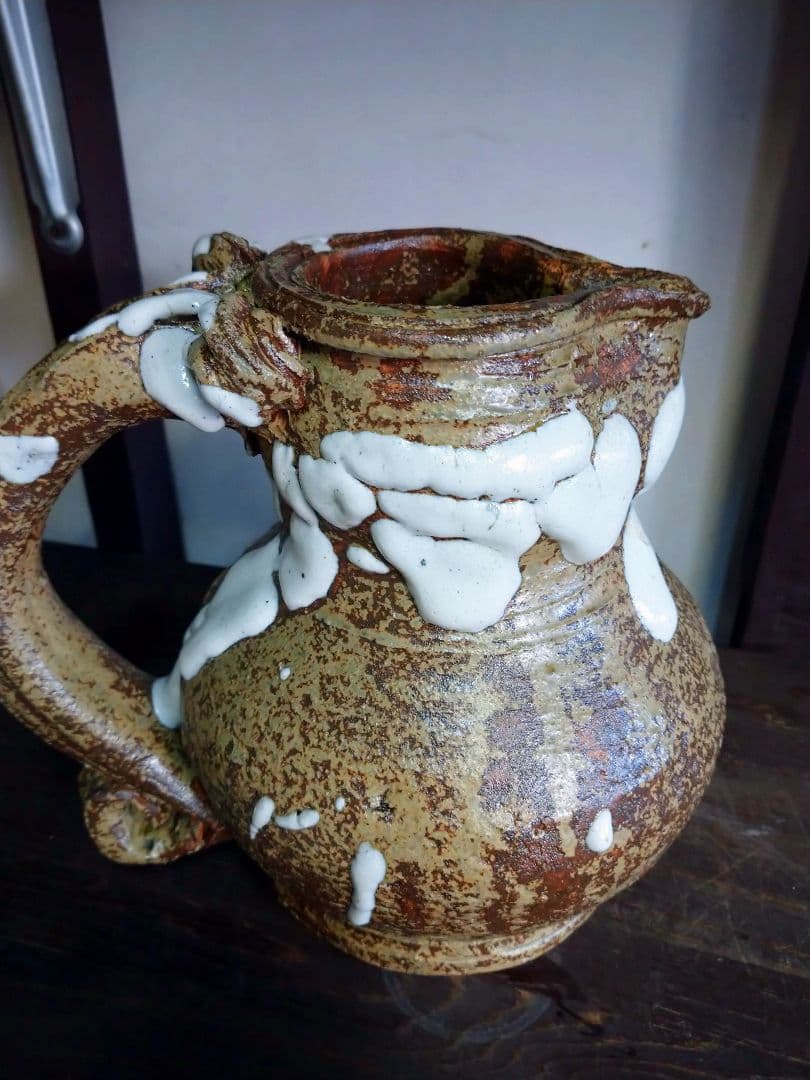 益子焼 花入れ.