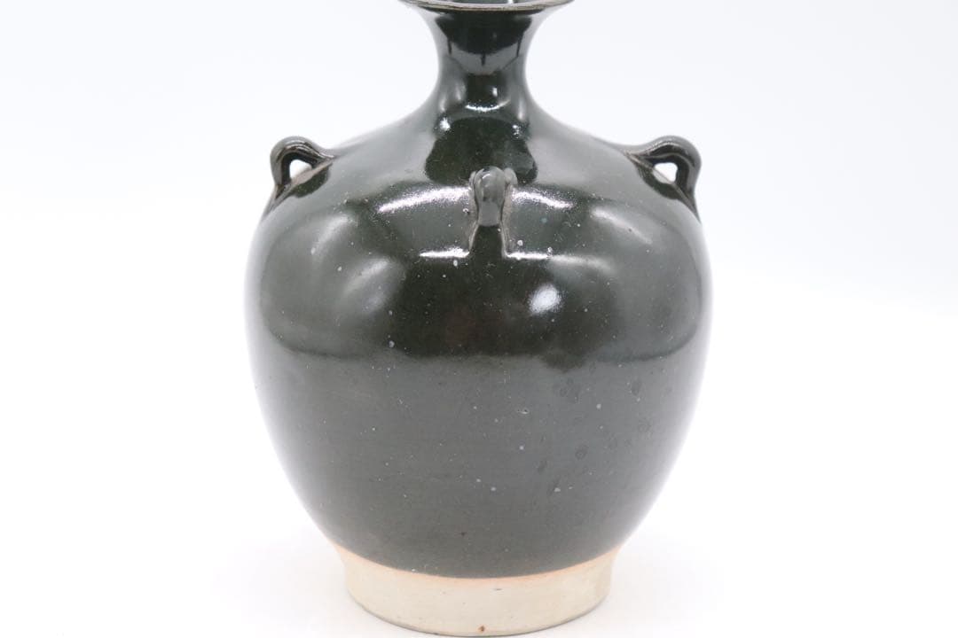 中国　そば釉四糸瓶　送料込み0806