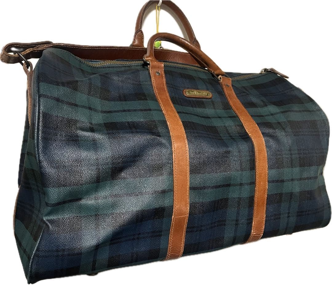 迅*わ様 Ralph Lauren ボストンバッグ チェック柄　Used