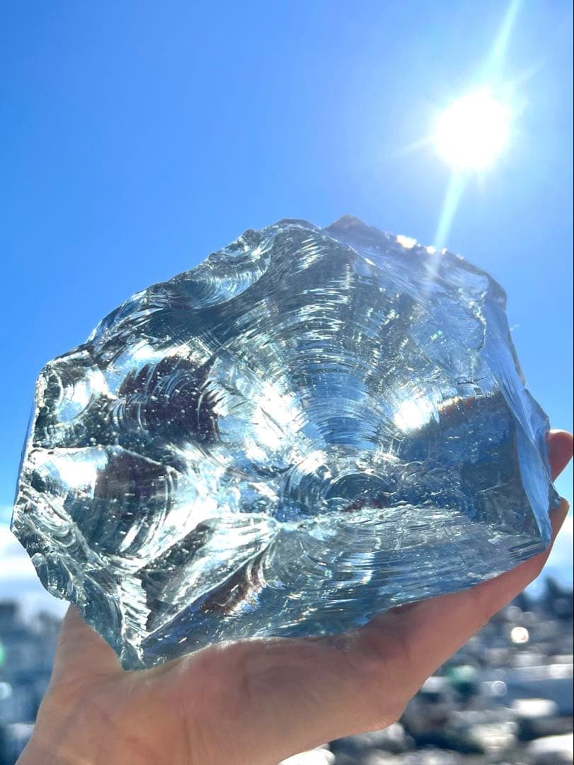 売約済み✨美特大✨純正シエラネバダ産初期 アンダラクリスタル ✨アヴァロンブルー