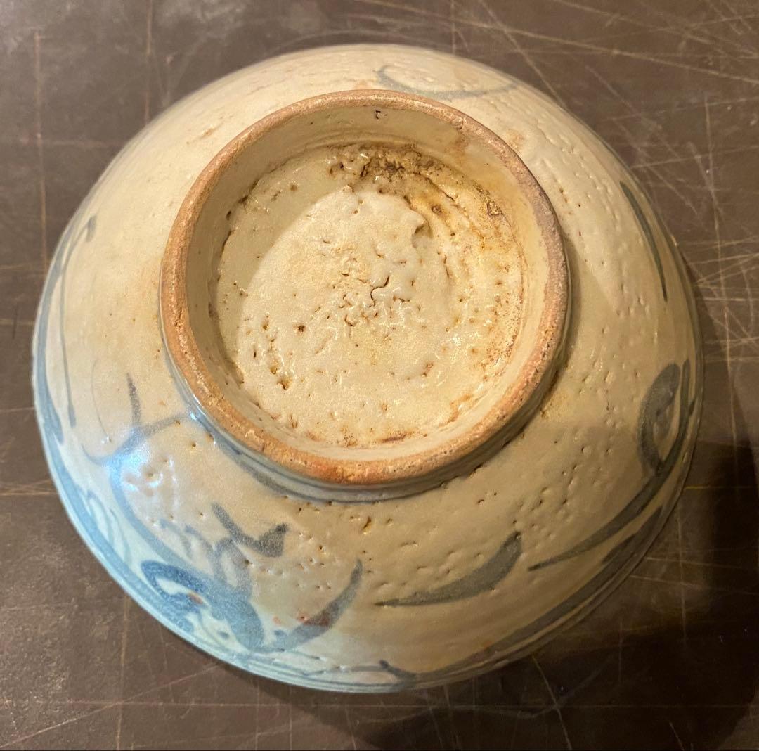 中国汕頭・スワトウ染付絵皿　鑑賞台付 ・ヴィンテージ　レア ・中国　台湾茶器