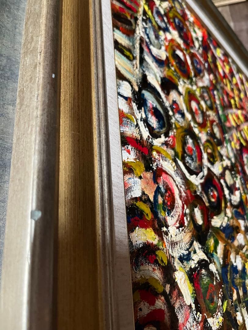 抽象画 油絵 インテリア 絵画 額縁 ゴージャス