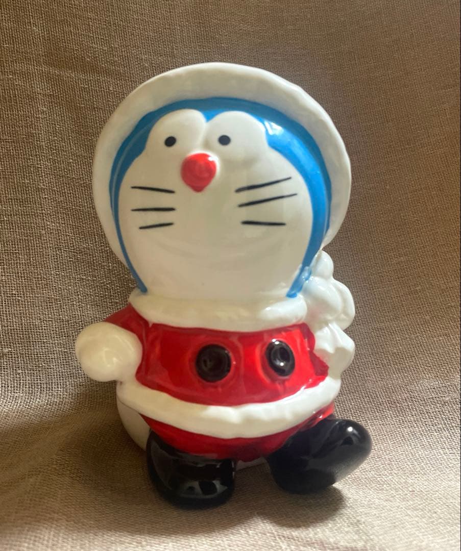 レア　レトロ　ドラえもん　サンタクロース　貯金箱　陶器製　昭和　当時物