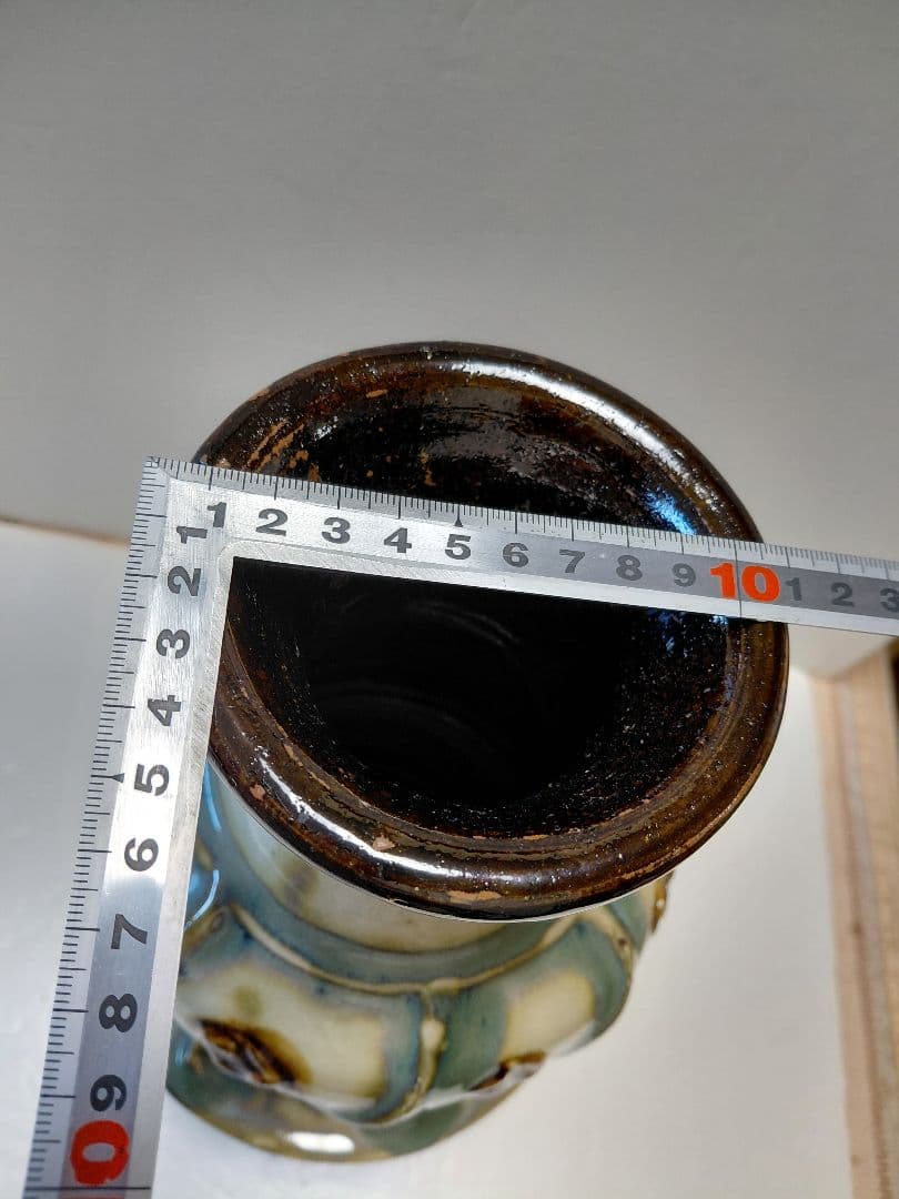 琉球壺屋焼　小橋川源慶作　ゲンケイ印あり　　約34センチ　最終価格