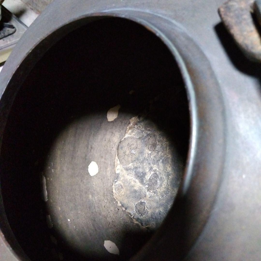 唐金　茶釜　囲炉裏湯沸かし