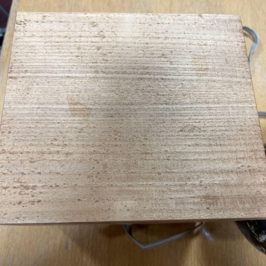 村田元　益子焼　鉄砂丸文 陶器　共箱付き