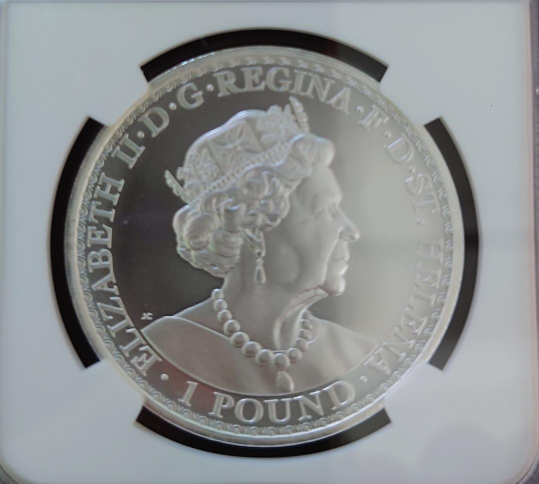 【超レア！】2020年 セントヘレナ ウナとライオン 1ポンド 銀貨 MS69