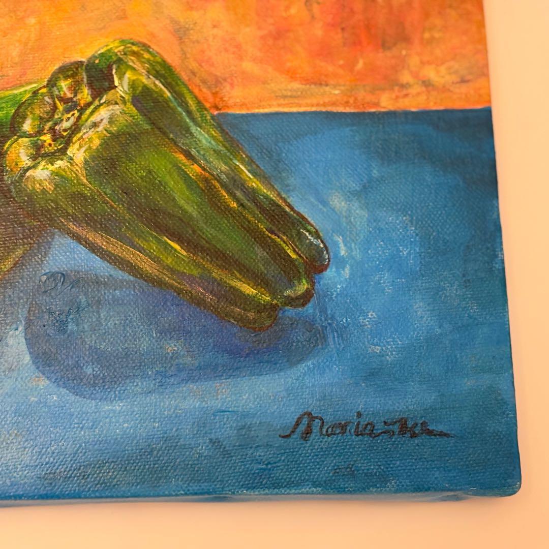 『ピーマン』イラスト　絵画　アクリル画